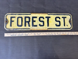 Letrero de calle/carretera FOREST ST de colección 24 "x 6" prensado/repujado/elevado acero #222 - Imagen 1 de 4
