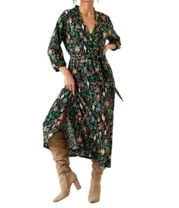 Garcia Long Sleeve Midi Dress Vibrant Print Large - Picture 1 of 9