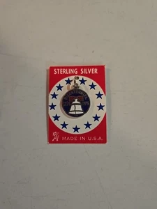 Vintage Sterling Silber BICENTENNIAL 1776 1976 Liberty Bell Charm Original Karte - Bild 1 von 1