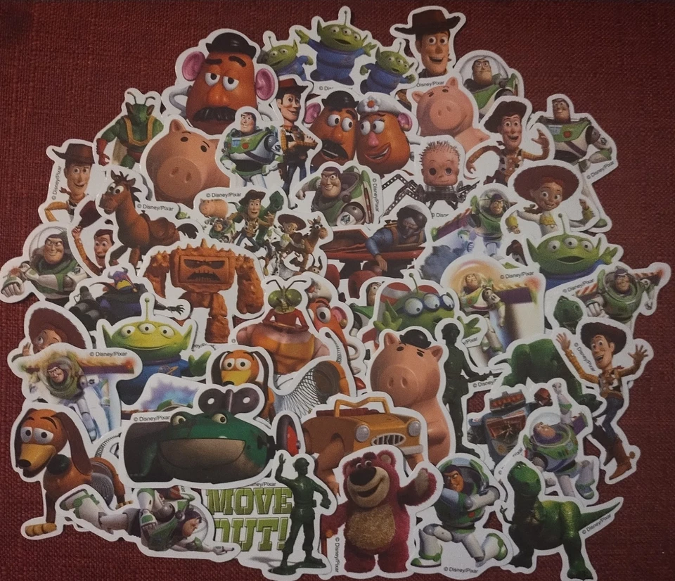 50pc. DISNEY PIXAR TOY STORY WATERPROOF VINYL STICKERS/DECALS - Image 1 of 1