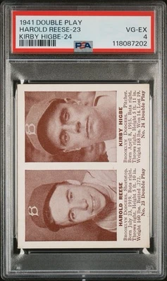 PEE WEE REESE 1941 DOUBLE PLAY PSA 4 ! *JUST GRADED ! GORGEOUS ROOKIE BEUATY ! - Image 1 of 2