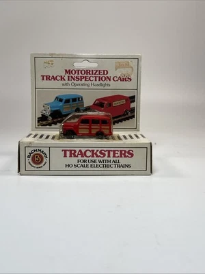 Bachmann HO 1303 Tracksters Jeepster Inspection Cars motorized/ headlights - Image 1 of 4