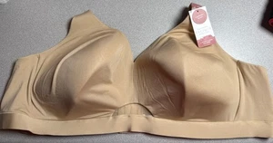 REGGISENO LANE BRYANT CACIQUE COMFORT BLISS NO WIRE TG 54B leggermente foderato nuovo con etichette beige - Foto 1 di 4