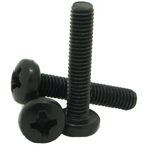 POZI PAN HEAD MACHINE SCREWS ZINC PLATED BLACK POSI BOLTS M3 M4 M5 M6 DIN 7985 - Picture 1 of 1