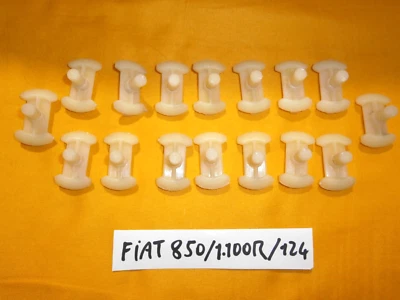 16x MOLLETTE CLIP FISSAGGIO PROFILI SOTTOPORTA FIAT 850 BERLINA 1100R 124 125 SP Foto 1 de 3