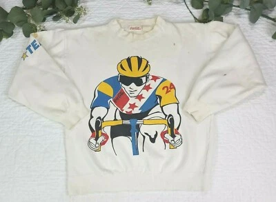 Suéter ciclista pulôver branco masculino Coca-Cola tamanho M  - Imagem 1 de 4