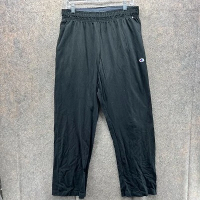 Pantalones deportivos Champion de colección para hombre grandes negros atléticos cintura elástica polar logotipo años 90 Foto 1 de 4