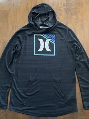 Sudadera con Capucha Hurley NIÑOS Talla XL (13-15) Negra Rendimiento Pullover H2O Dri Logo Foto 1 de 3