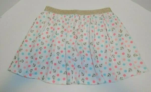 Tommy Bahama Kids Girls 7/8 Skirt Skort White Pink Nautical Anchors New - Picture 1 of 3