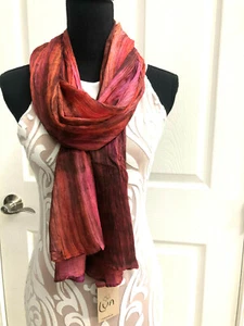 HAND DYED WRAPS BY LUA - 100% SILK  78 inches by 30 inches  - Picture 1 of 5