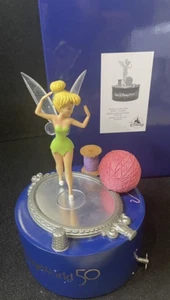 2022 Walt Disney World 50th Anniversary Tinker Bell Music Box Figure Peter Pan - Picture 1 of 5