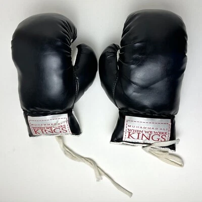 1996 Muhammad Ali When We Were Kings Promotional Black Boxing Gloves Rare - Image 1 of 4
