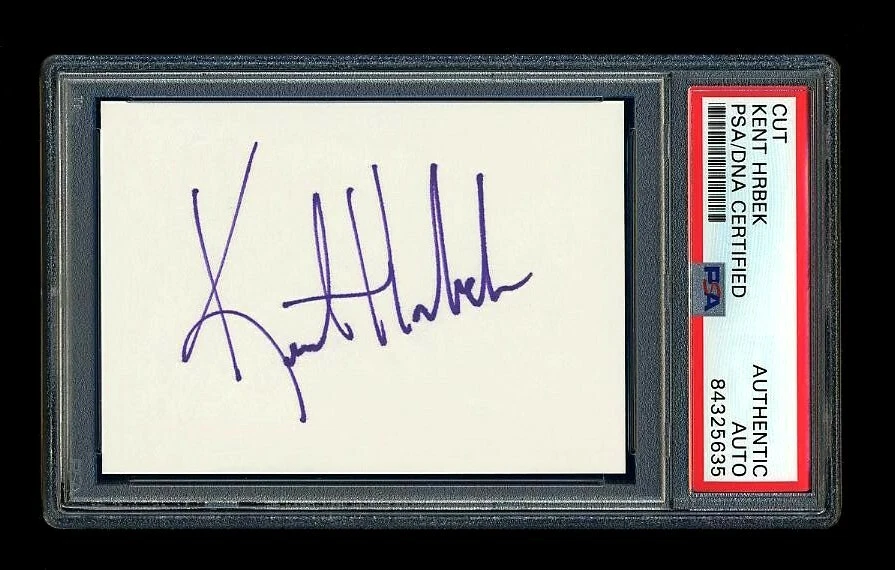 KENT HRBEK SIGNED MINT CUT PSA/DNA SLABBED AUTOGRAPHED MINNESOTA TWINS WSC - Image 1 of 1