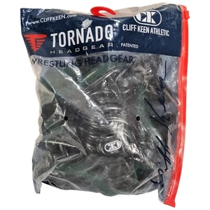 Cliff Keen Tornado Wrestling Headgear Green Dark Black New - Picture 1 of 9