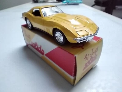 🟡 Chevrolet Corvette Jaune 1968 , Solido 1/43, Collection Hachette,et sa Boite. - Photo 1/4
