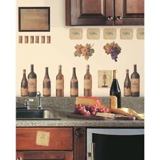 WINE TASTING Wall Decals Bottles Grapes Labels Stickers Kitchen Bar Den Decor