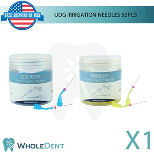 Agujas de riego Sideport 50 un. Flexibles Delgadas Doble Puerto Procedimiento Dental UDG - Imagen 1 de 8