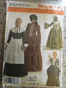 SIMPLICITY Kleid Schnittmuster 3723 Colonial Prairie Gr. HH 6,8,10,12 UNGESCHNITTEN - Bild 1 von 2