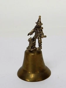 Vintage Clown with Dog Brass Bell - Picture 1 of 6
