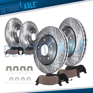 8pc Front Rear Drilled Brake Rotors Ceramic Pads Kit for Hyundai Ioniq Kia Niro - Picture 1 of 8