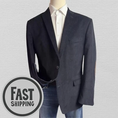 RALPH LAUREN Mens Blazer Sport Coat Corduroy Two Button Jacket 46L Black/Brown - Image 1 of 4
