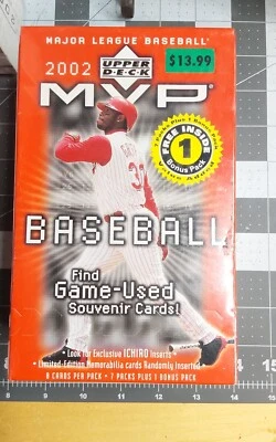 2002 Upper Deck Baseball MVP UNOPENED Blaster - Image 1 of 4