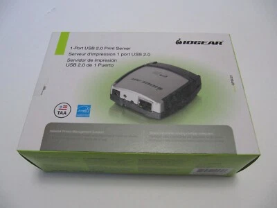 IOGear GPSU21 1-Port USB 2.0 Print Server w/ AC Adapter & USB Cable - Image 1 of 4