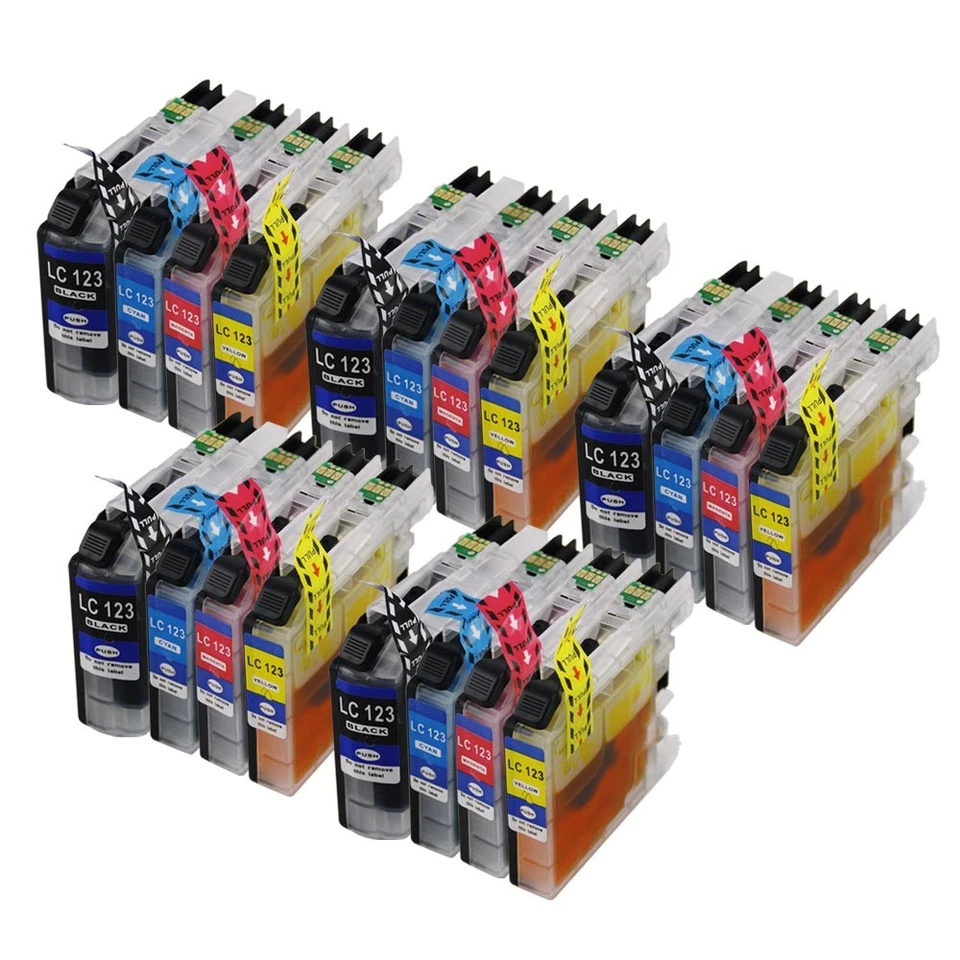 20 XL Druckerpatronen LC121 LC123 LC125 LC127 + Chip für den Brother MFC-J470DW - Bild 1 von 1