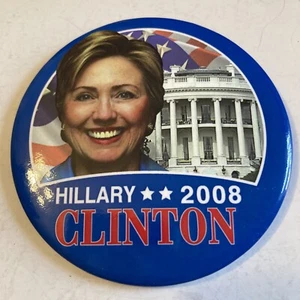 Hillary Clinton 2008 Button 3" Präsidentschaftswahl Politik Pin NG Slater - Bild 1 von 6