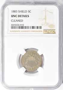 1883 Shield Nickel NGC UNC. Details - Picture 1 of 2