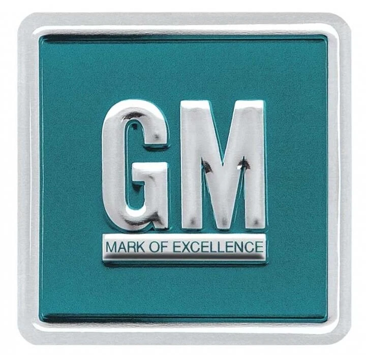 GM Door, Aqua Green Decal - Image 1 of 1