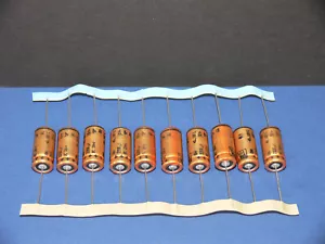 10 Stück - Roederstein ROE Elko axial liegend 2200uF 10V 25x12mm 105°C NEU - Bild 1 von 2
