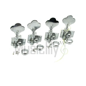 Musiclily 4 clavijas de afinación de bajo en línea engranaje abierto cabezales de máquina mano derecha cromados - Imagen 1 de 5