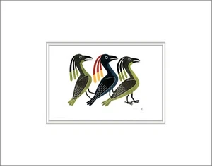 PROMINADE by Nunavut Inuit artist Kenojuak Ashevak - 11" x 14" Matted art print - Picture 1 of 1