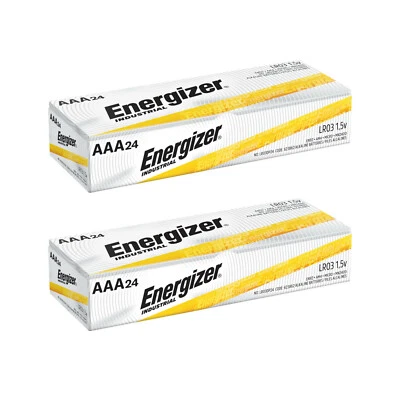 48 Pilas Alcalinas Industriales Energizer AAA (EN92, LR03, 1.5V, Triple A) Foto 1 de 3
