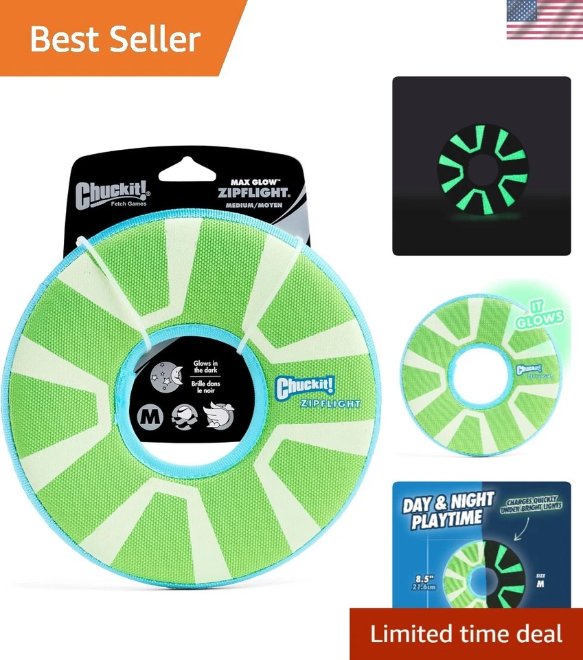 Interactive Glow-in-the-Dark Dog Flying Disc – Safe for Medium and Large Breeds - Image 1 of 4