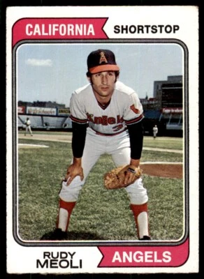 1974 TOPPS RUDY MEOLI ROOKIE . CALIFORNIA ANGELS #188 - Image 1 of 2