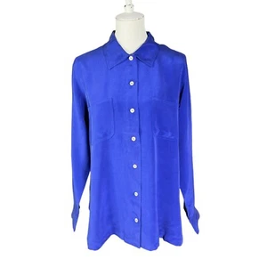 Top con botones Dante de gamuza caviar de seda diseño Chicos púrpura albahaca talla 2 M nuevo con etiquetas - Imagen 1 de 11