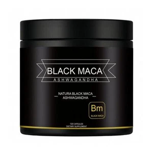1000mg 40:1 Bio Schwarze Maca Wurzel für Männer + Ashwagandha, 100% rein peruanisch - Bild 1 von 8