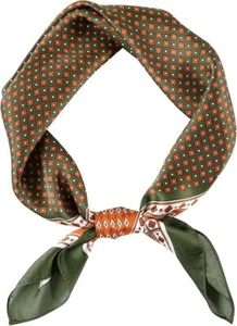 Cowboy Neckerchief for Men 27 Inch Silk Neck Bandana Retro Rock Head Scarf New - Picture 1 of 6