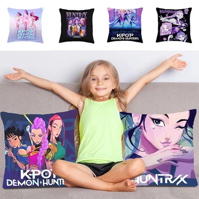 Kpop Idol Hunters Linen Cushion Cover Home Sofa Decors Pillow Case 45*45cm Gift - Image 1 of 4