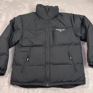 Quiksilver Puffer Jacket Herren XL Black Full Zip Down Insulation Packable Hood - Bild 1 von 23