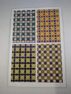 Vtg 30's Wallpaper Floor Tile Hand Painted Samples Geometric Pattern Art Deco - Picture 1 of 15