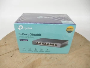 TP-Link TL-SG108 8-portowy gigabitowy przełącznik biurkowy Plug Play Metal Bez wentylatora Nowy - Zdjęcie 1 z 7