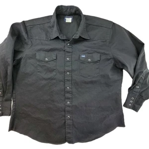 Wrangler Hemd Herren XXL Black Pearl Snap Denim Brushpopper Langarm MS70819 - Bild 1 von 15