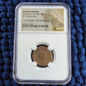 284-305 AD - Roman Empire - Diocletian - Bi Aurelianianus Bronze - NGC Genuine - Picture 1 of 16