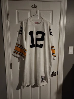 Camiseta 100% AUTÉNTICA MITCHELL & NESS 1975 Terry Bradshaw Steelers Talla 60 (4XL) Foto 1 de 4