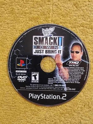 WWE SmackDown Just Bring It (Sony PlayStation2, 2002) PS2 DISC ONLY Tested  - Image 1 of 2