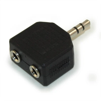 3.5mm Stereo TRS Plug to Dual 3.5mm Stereo Jack Splitter/Adapter - Image 1 of 2