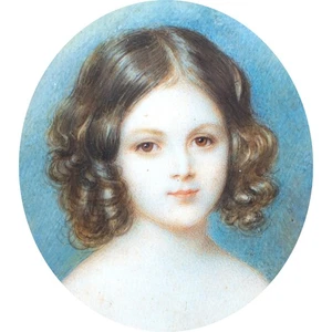 Miniatur Kinderporträt Mädchen Seeliger signiert gerahmt Gouache 1920 - Picture 1 of 5